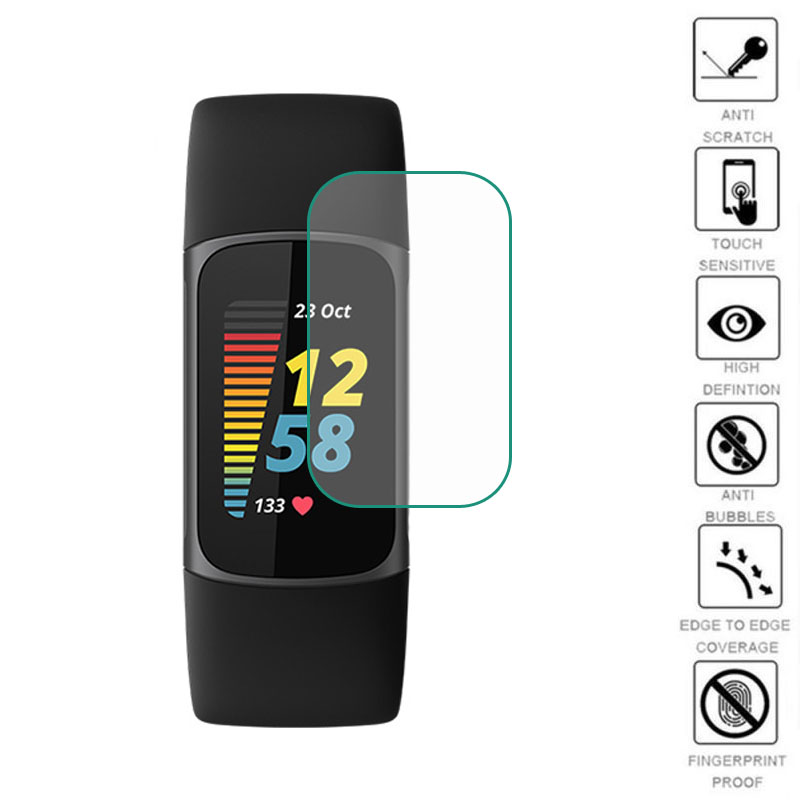 5 шт., мягкая прозрачная защитная пленка из ТПУ для Fitbit Charge 6/5/4/3, смарт-браслет, Защитная пленка для экрана, аксессуары для смартфонов
