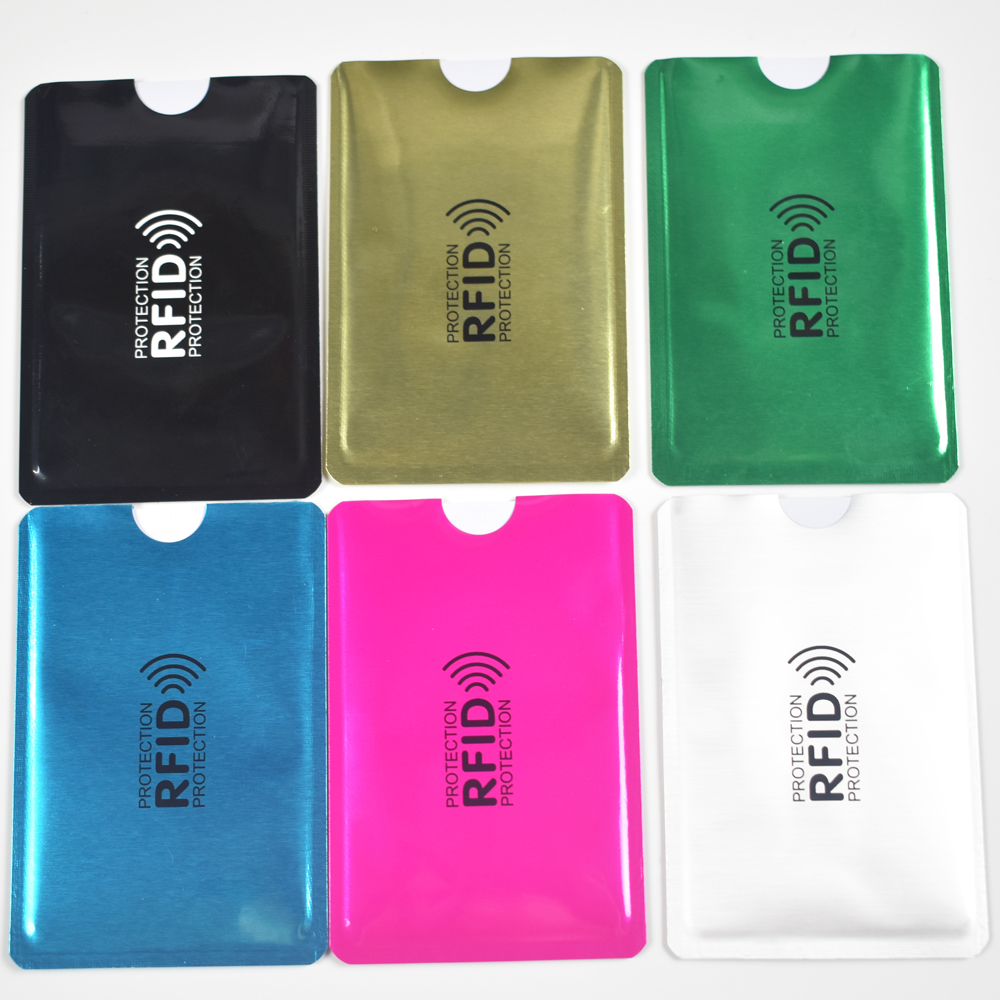 10 stks/partij Rfid NFC Blokkeren Anti Scan ID Case Bescherming Credit Bankkaarthouder Aluminium