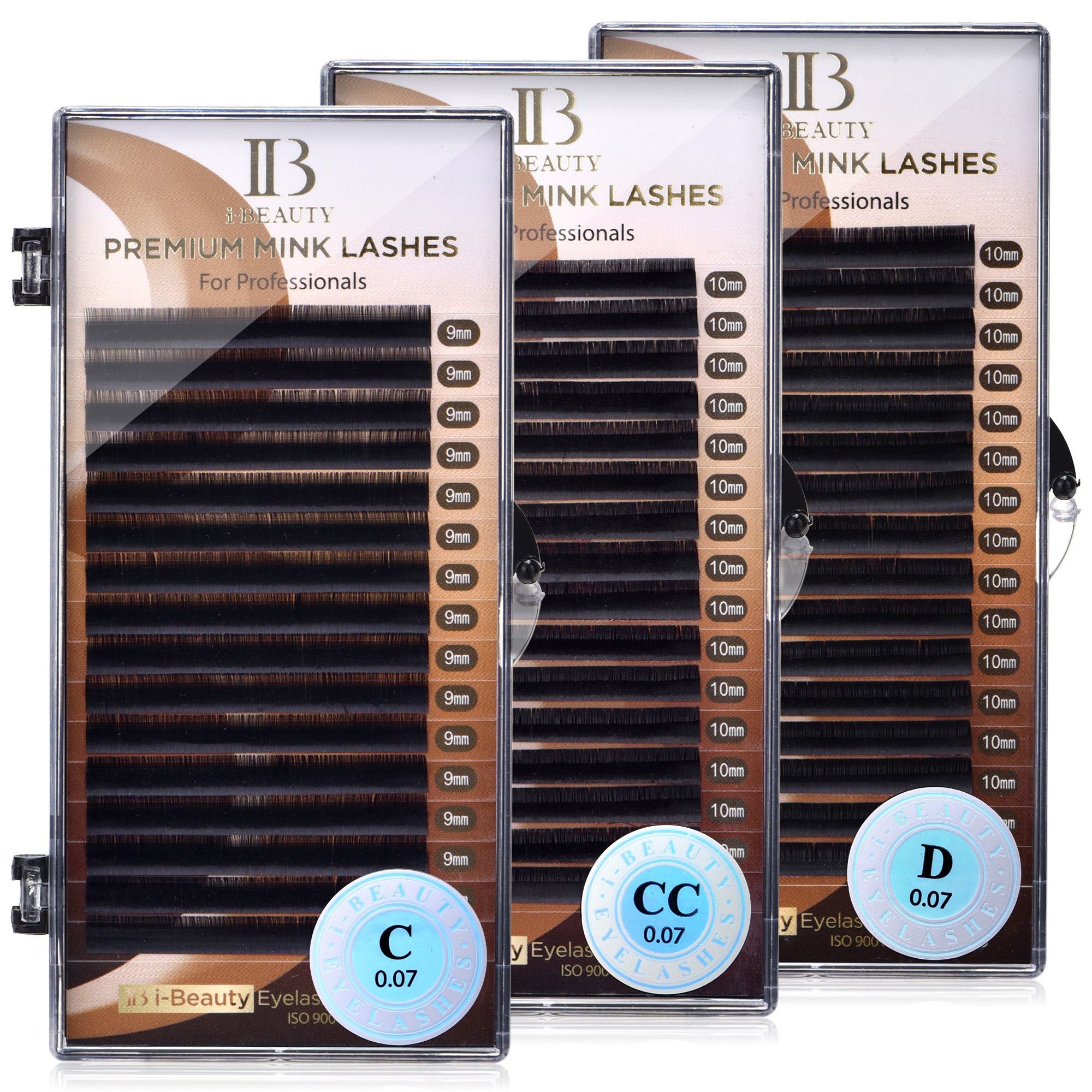 I Beauty Eyelash Extension Premium Real Mink Eyelashes CC SS D Curl ibeauty Volume Lash Оригинальные IB Lash Корея 7-16 мм Новый