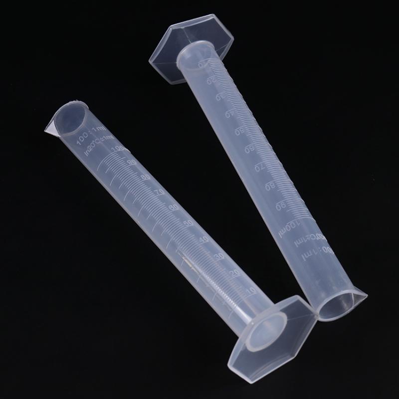 1 pièce/ensemble Cylindre gradué transparent en plastique, tasse de mesure de laboratoire, outils de laboratoire 10ml-1000ml