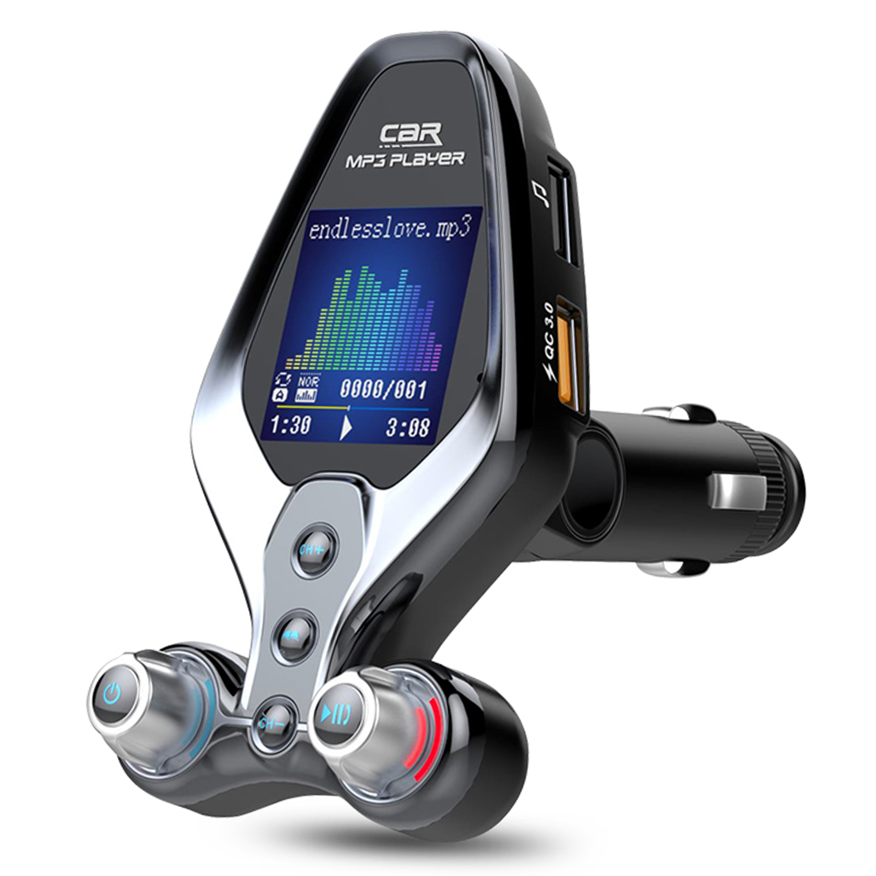 Transmetteur modulateur FM sans fil, Bluetooth 2021, radio FM, QC3.0, chargeur de voiture USB, kit mains libres pour voiture, audio mx, 5.0