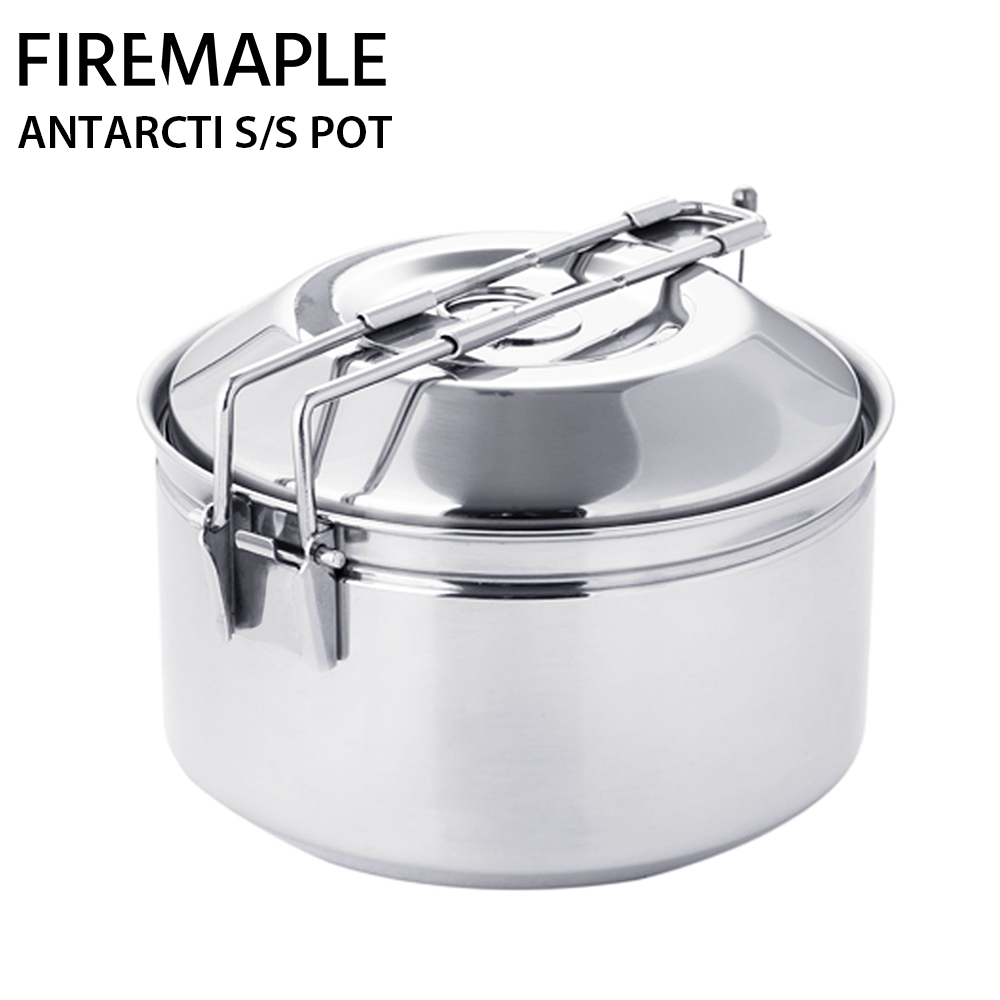 Olla de cocina de acero inoxidable Fire Maple Antarcti, utensilios de cocina plegables para acampar al aire libre, S304, 1L, 402g