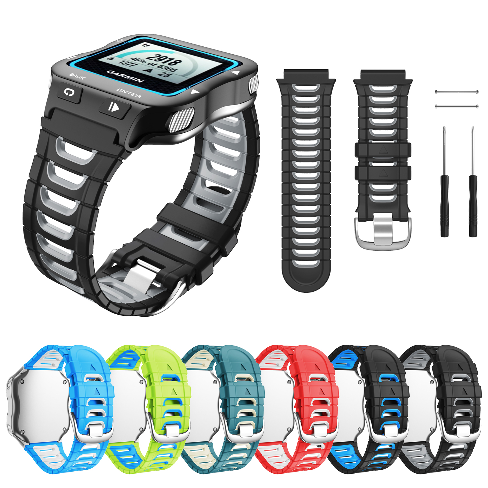 ANBEST silikonowy pasek do zegarka dla Garmin Forerunner 920XT kolorowa wymienna opaska na nadgarstek sportowa bransoletka do zegarka