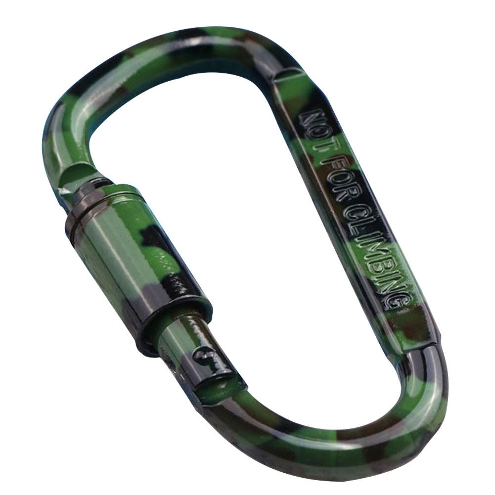 D berbentuk aluminium Aloi karabiner mutlifungsional gantungan kunci mendaki gunung Aksesori kamuflase