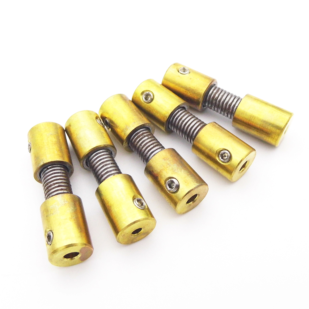 1 peça conector de junta universal de acoplamento de mola 4mm 3mm 3.175mm 1/8 "2.3mm 2mm acoplador para motor de escova barcos rc marinhos