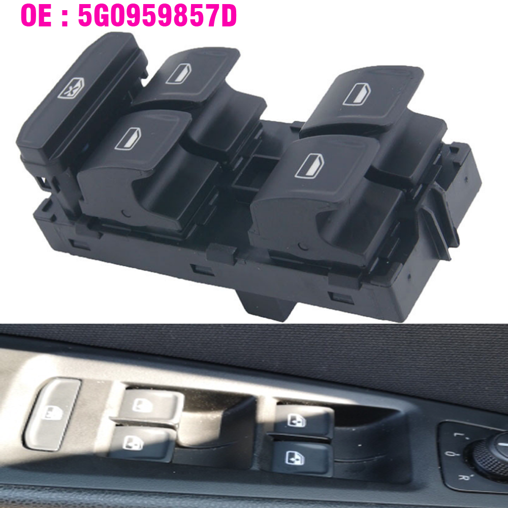 Przycisk sterowania przełącznikiem szyb elektrycznych 5G 0959857 D Do VW Golf MK7 Passat B8 Tiguan Touran Seat Ateca Ibiza/ST Leon 2016-2020
