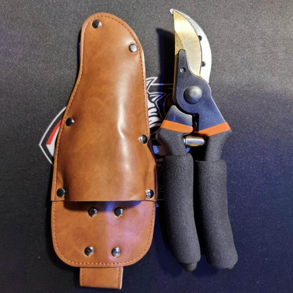 Funda protectora de cuero de primera calidad para tijeras de podar, cubierta protectora para jardinería
