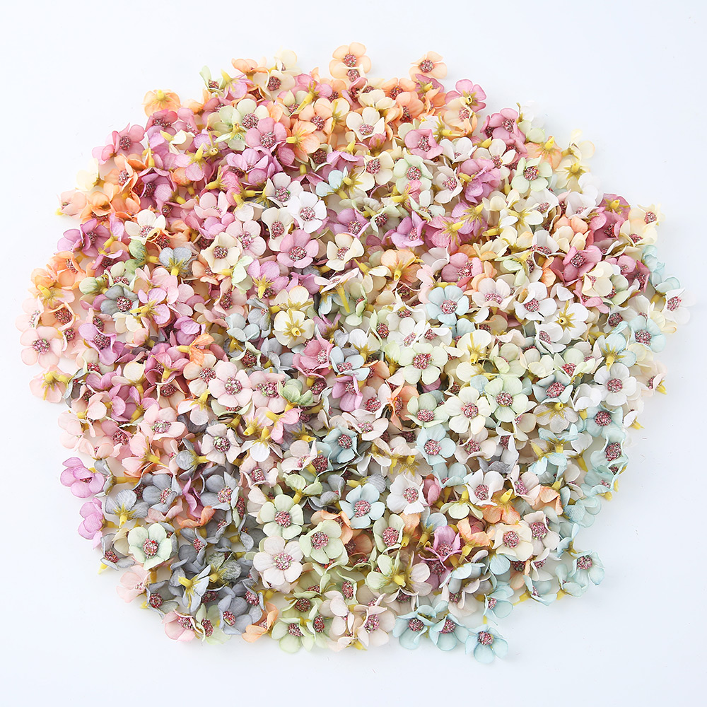 100 Stuks 2 Cm Nep Daisy Bloemhoofdjes Mini Zijden Kunstbloemen Voor Krans Scrapbooking Thuis Bruiloft Valentijnsdag Decoraties