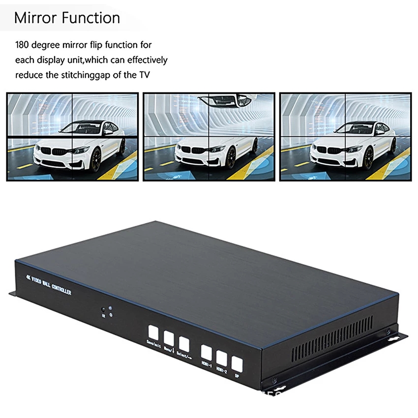 Контроллер видеостены для телевизора 4K @ 60 Гц 2X2, 1 вход HDMI2.0/HDMI1.4/DP1.2, 4 выхода HDMI, поддержка видеопроцессора 1X2/1X3/1X4