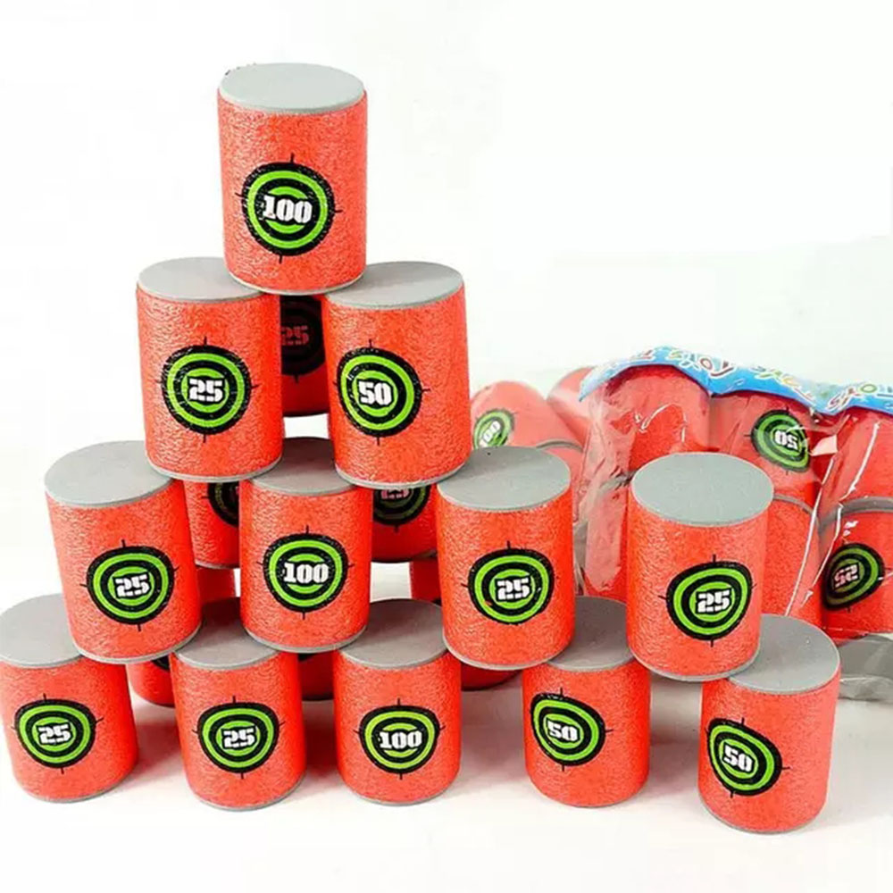 Bala dardos alvo para nerf n-strike elite série blasters 6 peças pacote material eva macio (vermelho)