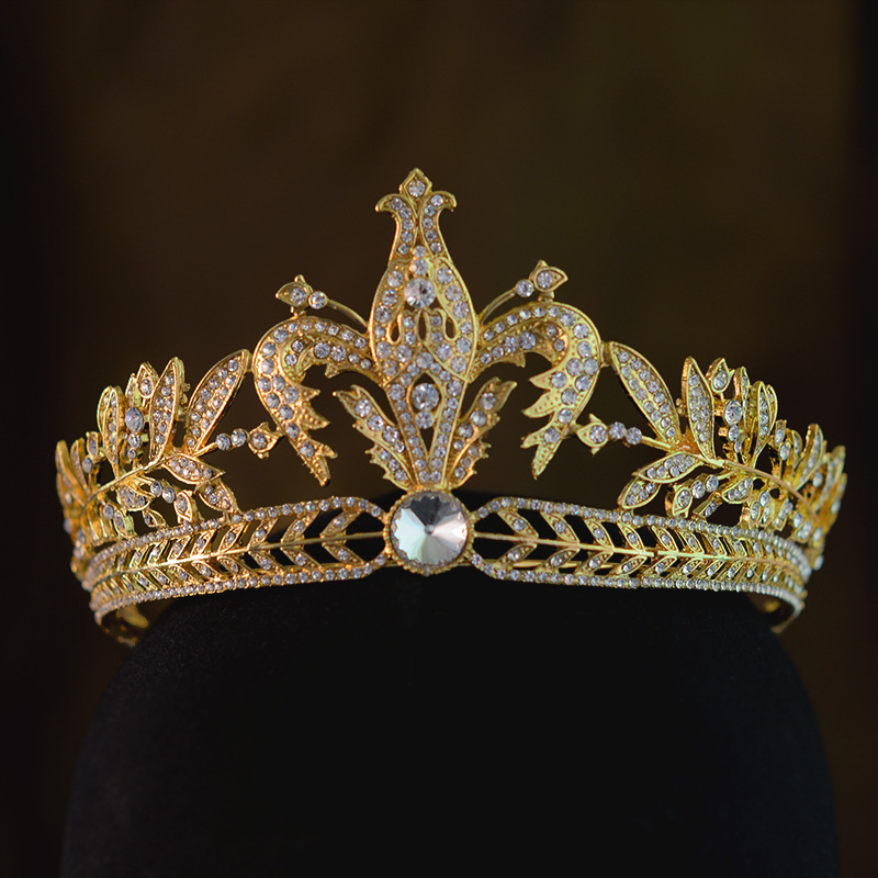 Hiasan Kepala Mahkota Pengantin Perempuan Berlian Ulang Tahun Mahkota Besar Ikat Kepala Mahkota Aksesori Rambut Pengantin