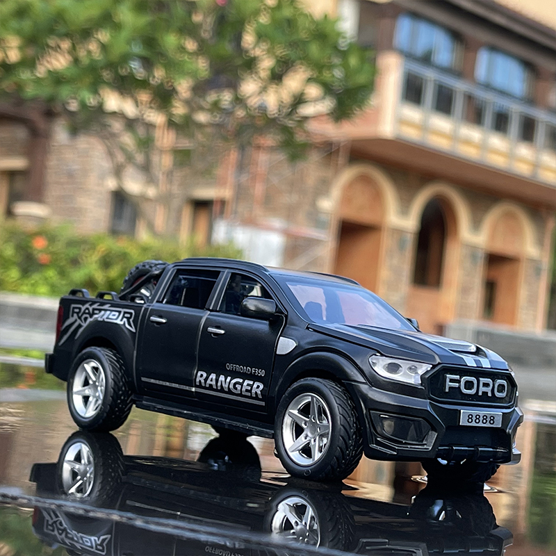 Nuevo 1:32 Ford Raptor F350 Picku coche de aleación neumáticos de transporte vehículo todoterreno juguete Diecasts y vehículos de juguete modelo de coche juguete para niños regalos