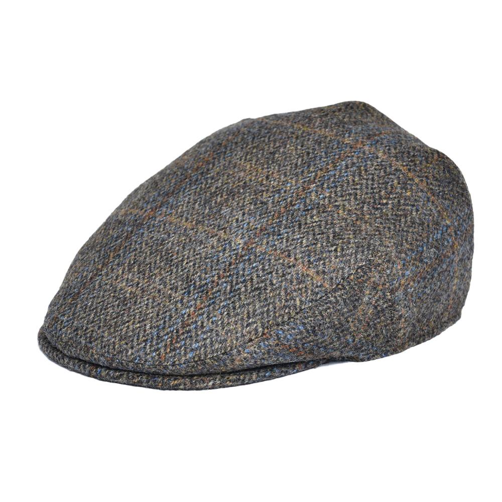 Botvela Big Size 100% Wool Ivy Cap XL Men Flat Caps Tweed Scally Hat Bunnet Paddy Dai Cheese-cutter Newsboy Cap Driving Hats