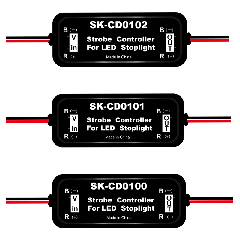 HAUSNN GS-100A controlador estroboscópico de Flash módulo intermitente para coche LED luz de freno lámpara CD0102 12V/24V protección contra cortocircuitos