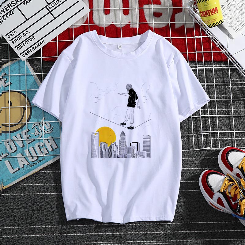 T-Shirt Grafis Musim Panas Diskon Mode Leher-o Cetak Kartun Wanita T-Shirt Wanita Atasan Wanita T-Shirt Pakaian T-Shirt