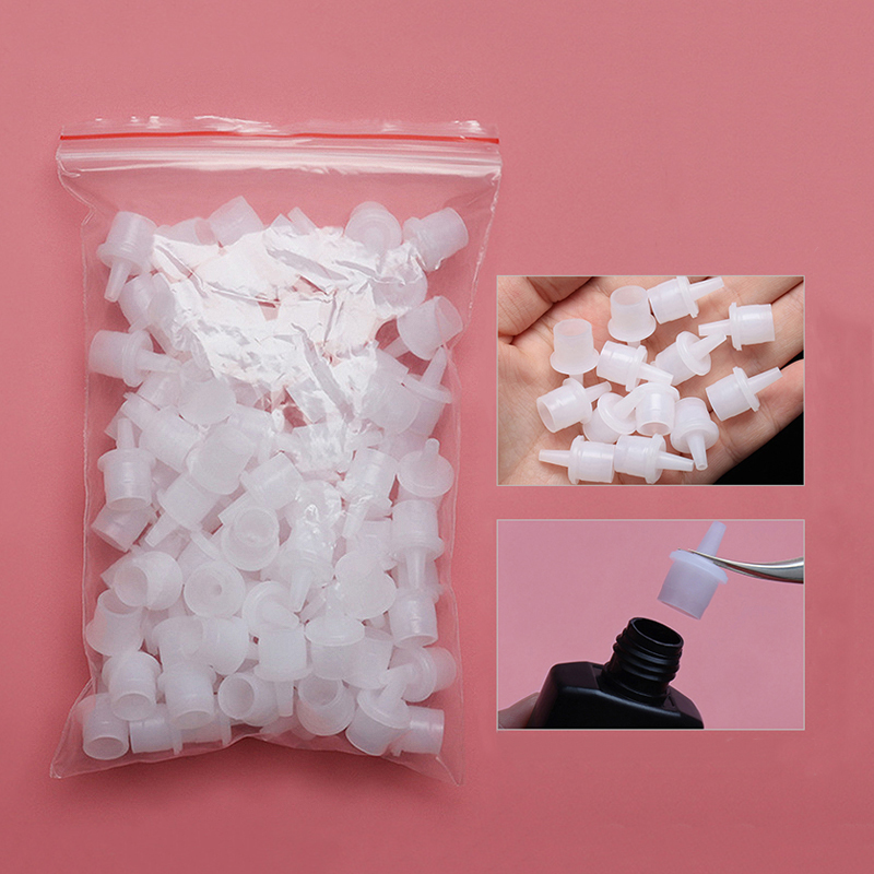 Botella de 20 piezas para extensiones de pestañas, tapón de botella de pegamento para crecimiento de pestañas, contenedor de líquido, cabezal de repuesto de sellado, enchufe especial