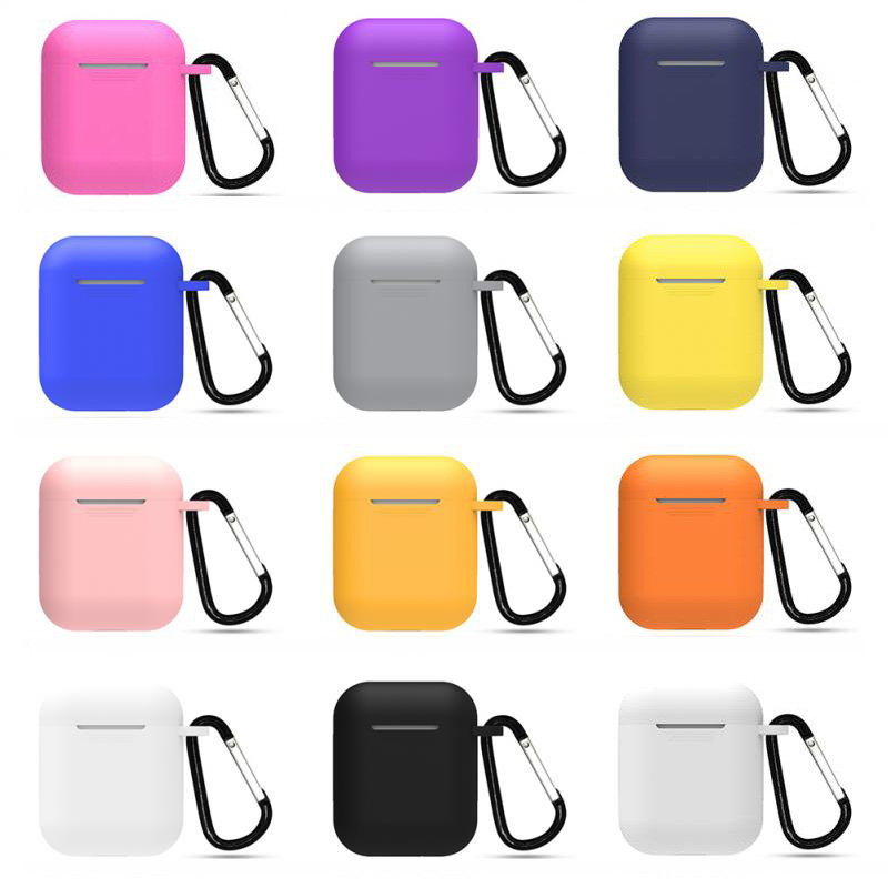 Funda para Apple Airpods funda protectora de silicona para auriculares Bluetooth para Apple Airpods funda 1 y 2 funda a prueba de golpes