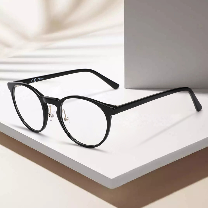 ZENOTTIC Acetat Anti Blau Licht Blockieren Gläser Retro Runde Computer Gaming Brille Brillen CR-39 Klare Linse Optische Spektakel