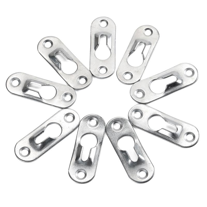 10 stuks fotohanger haken frame muur metalen sleutelgat hangende schilderijen bevestigingsmiddelen kunstgalerie display spiegelbeugels hardware