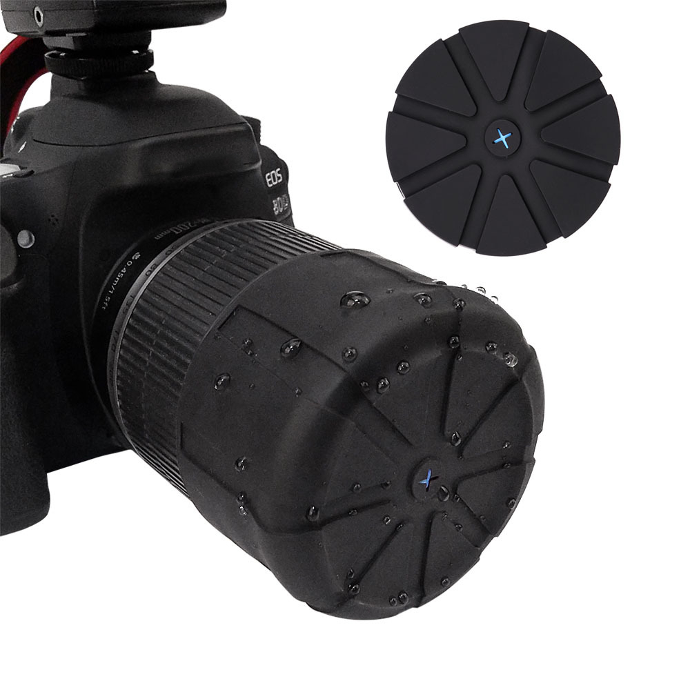 Protecteur d'objectif universel en silicone, capuchon d'objectif étanche, lentilles DSLR, protecteur d'objectif d'appareil photo