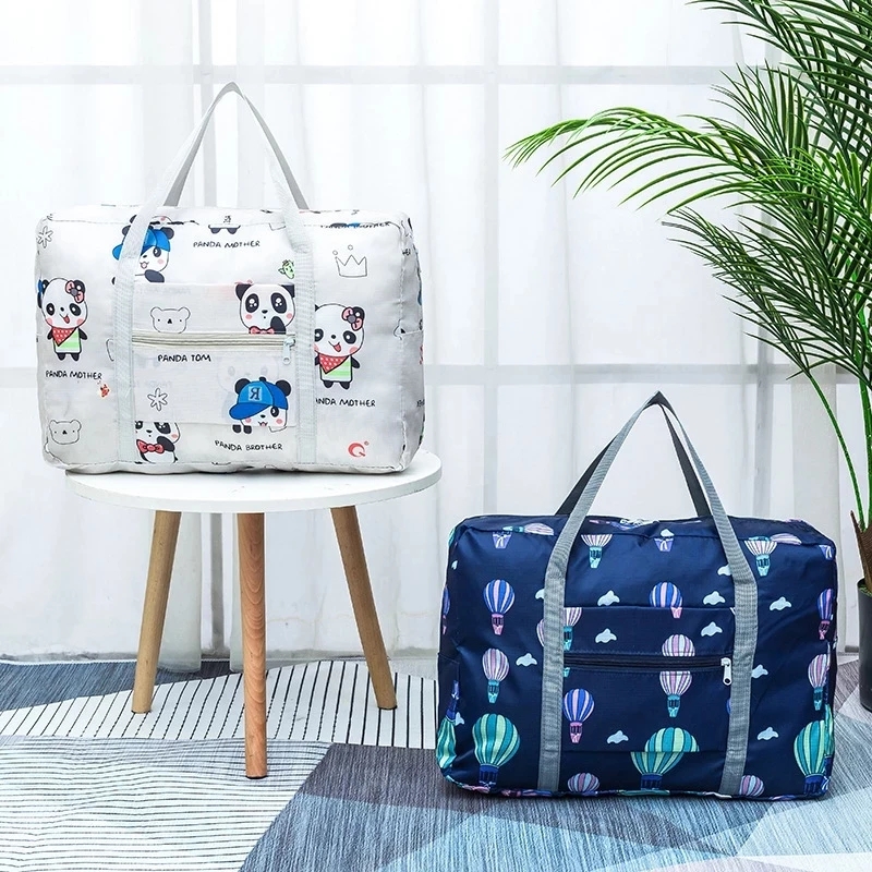 Nylon Gấp Gọn Duffel Túi Du Lịch Tổ Chức Cuối Tuần Tay Túi Di Động Vali Du Lịch Cỡ Lớn Quần Áo Bảo Quản Túi Tote Nữ