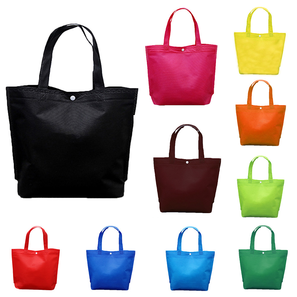 Phụ Nữ Gấp Mua Sắm Túi Có Thể Tái Sử Dụng Sinh Thái Lớn Unisex Vải Không Dệt Đeo Vai Túi Tote Tạp Hóa Túi Vải Đựng Túi