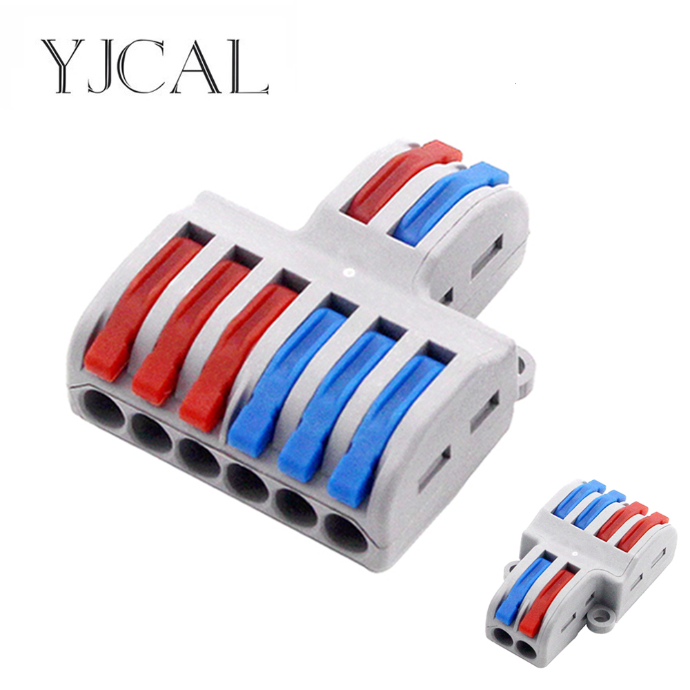 Nuevo tipo de Conector de cable 2 en 4/6 salidas Terminal divisor de cable bloque eléctrico cableado compacto empalme Conector eléctrico