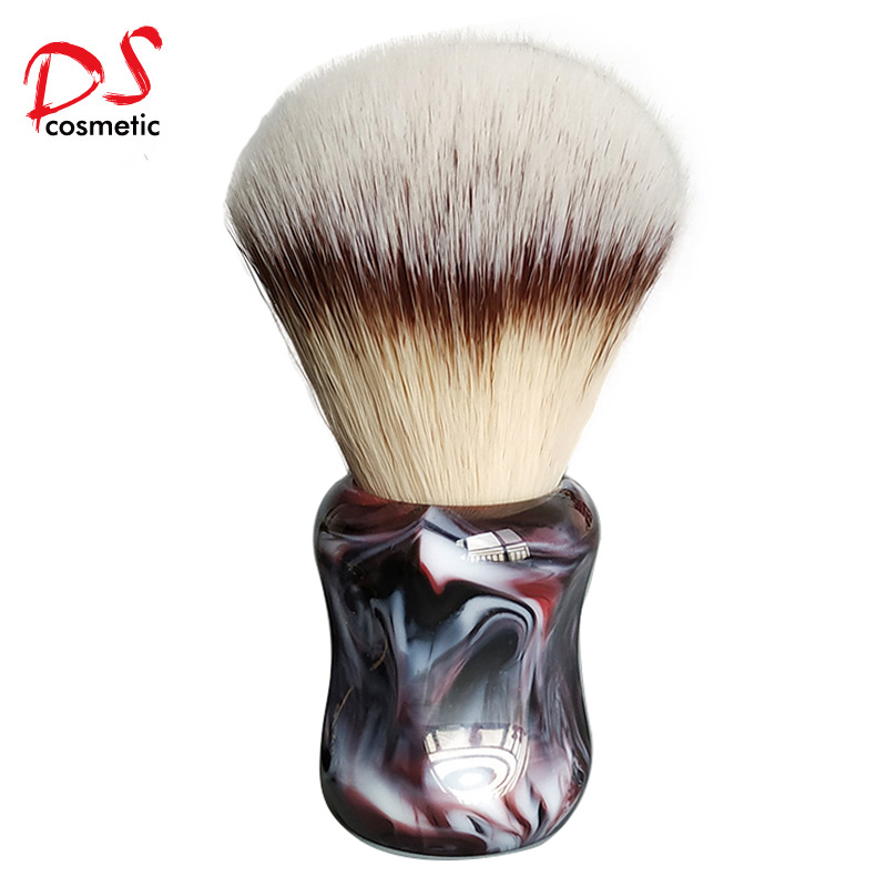Dcosmetic T4 cepillo de afeitar de pelo sintético suave mango de resina hecho a mano cepillo de afeitar para hombre afeitado húmedo