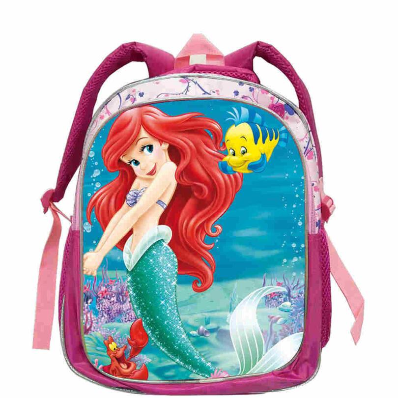Disney Nàng Tiên Cá Ariel Ba Lô Công Chúa Trẻ Em Học Cổ Tích Schoolbag Túi Sách Dành Cho Những Cô Gái Tuổi Teen Mochila