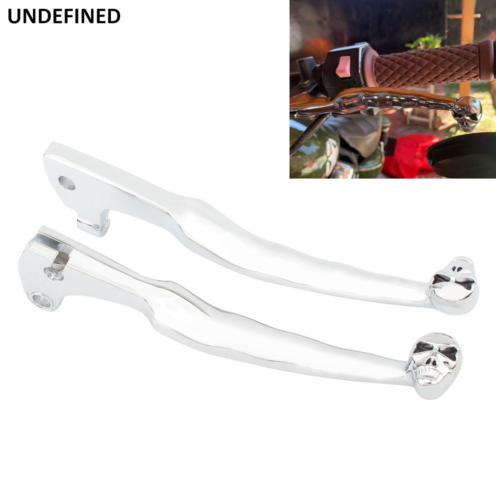 Dźwignie sprzęgła hamulca motocykla Chrome Skull Lever dla Yamaha XV750 XV1100 XV Virago 250 535 700 750 1000 1100 1985-1999