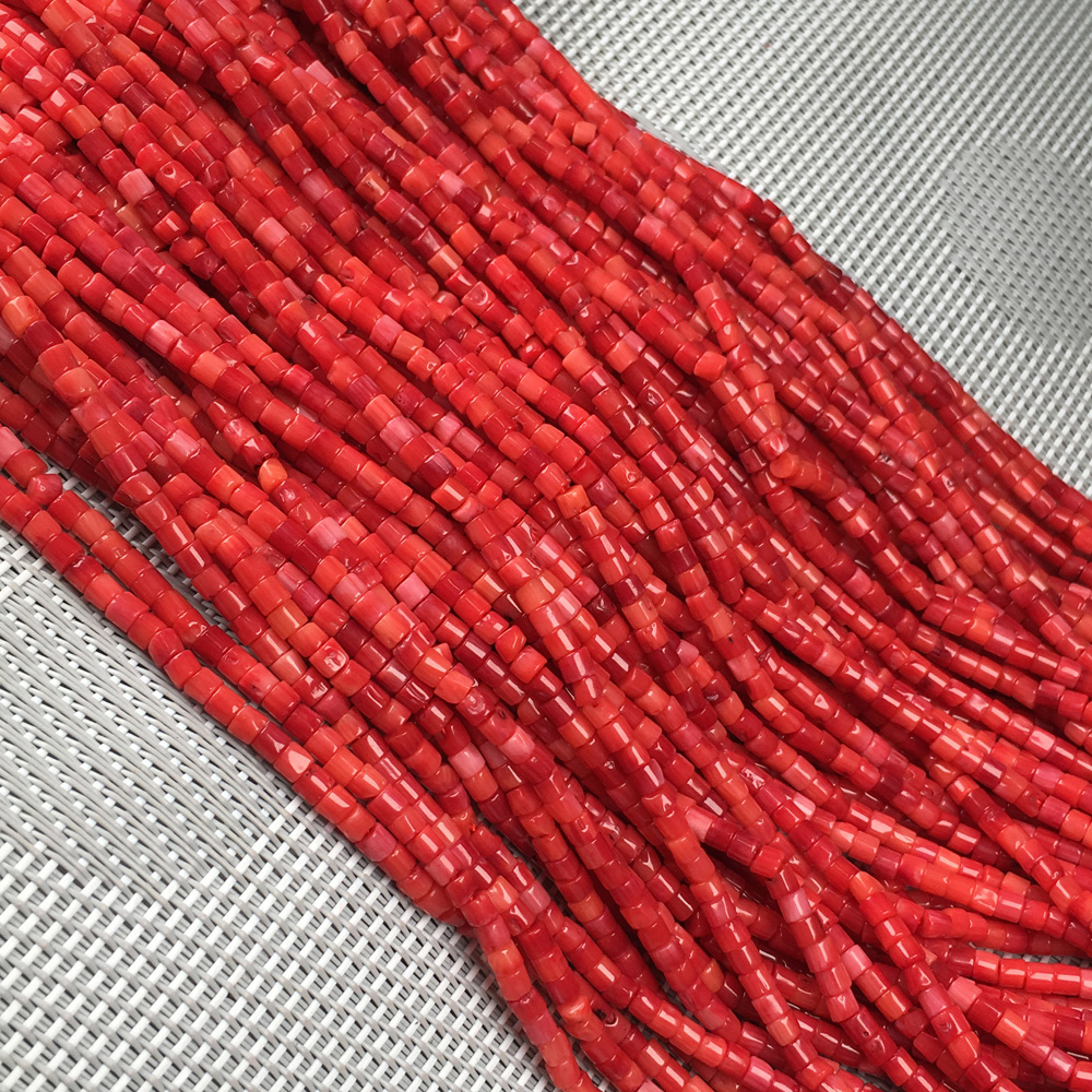 Perles en Pierre Naturelle en Forme de Colonne pour Bijoux, Accessoires pour Colliers et Bracelets, DIY, 3x3mm, Vente en Gros