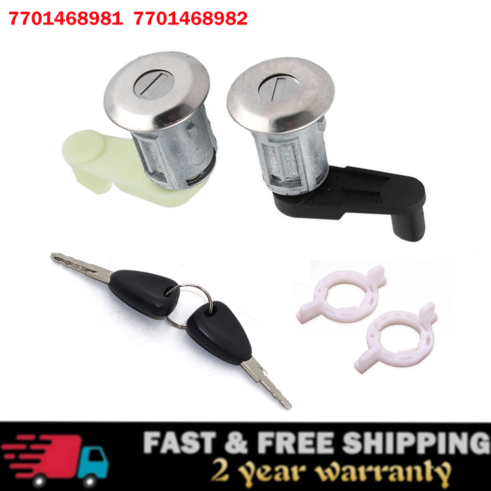 7701468982 7701468981 Per Renault Megane Scenic Clio Master Thalia Simbolo Cilindro serratura portiera auto con 2 chiavi sinistra + destra