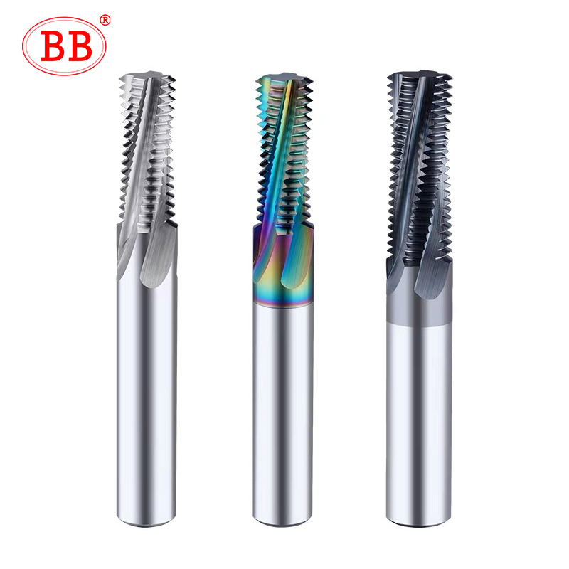 Fraise à filetage BB en carbure monobloc CNC, outil de coupe, dent complète, pas de pouce ISO, revêtement Nano M3 M4 M5 M6 M8, robinet en aluminium