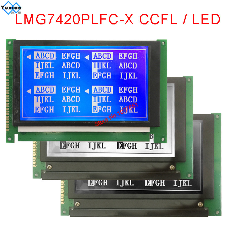 LMG7420PLFC-X 240*128 Módulo de pantalla LCD LED CCFL blanco azul negro pantalla SP14N02L6ALCZ Compatible nuevo