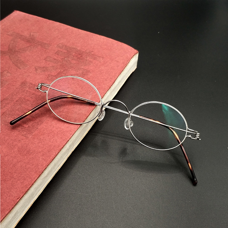 Gafas Ópticas Retro Ovaladas Pequeñas Hechas a Mano, Sin Tornillos, Anti-Luz Azul, Fotocromáticas, para Miopía y Presbicia