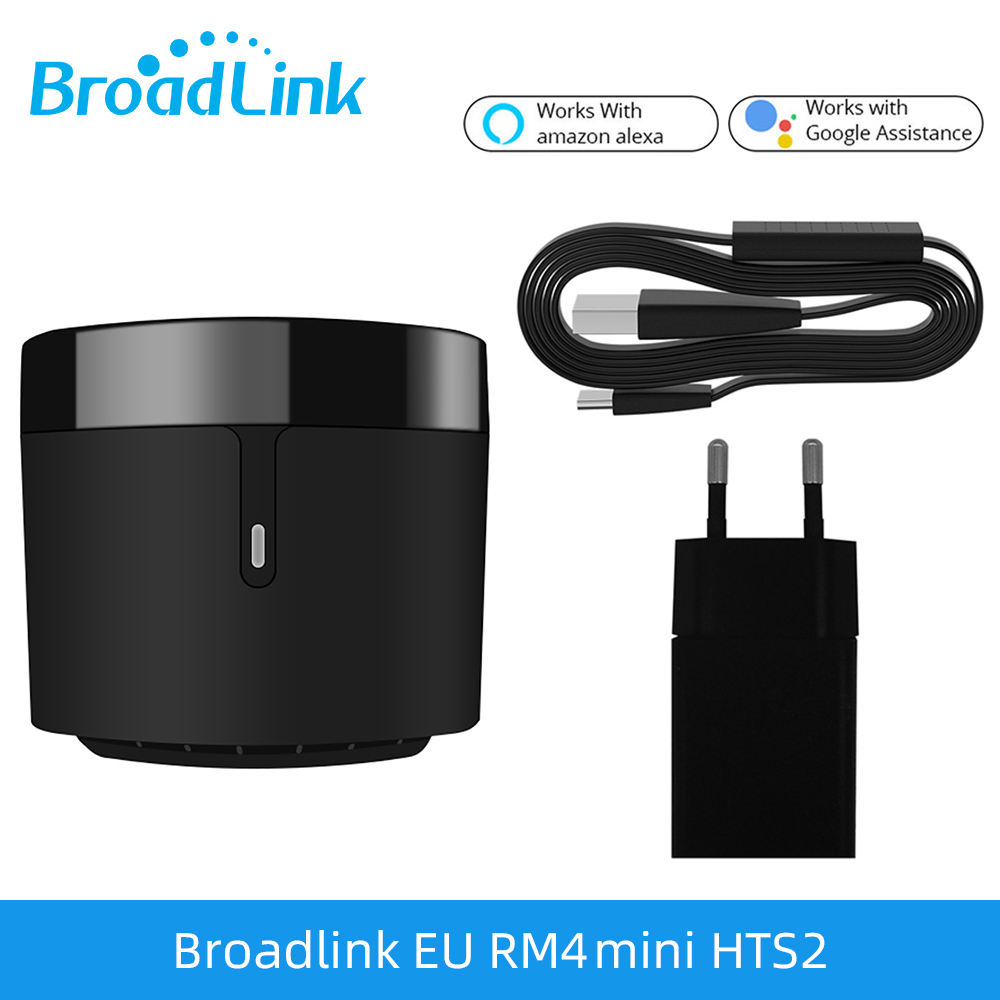 Broadlink RM4 Mini Interruptor Inteligente IR Wifi, Control Remoto Universal, Sensor HTS2, Compatible con Alexa, Google Home Assistant