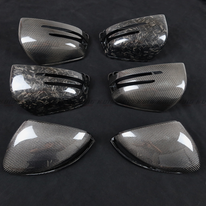 Kaca Spion Gaya Serat Karbon Asli Tempa untuk Mercedes Benz G Class W463 W464 G55 G63 G500 G550 Penutup Pengganti 2012-2021