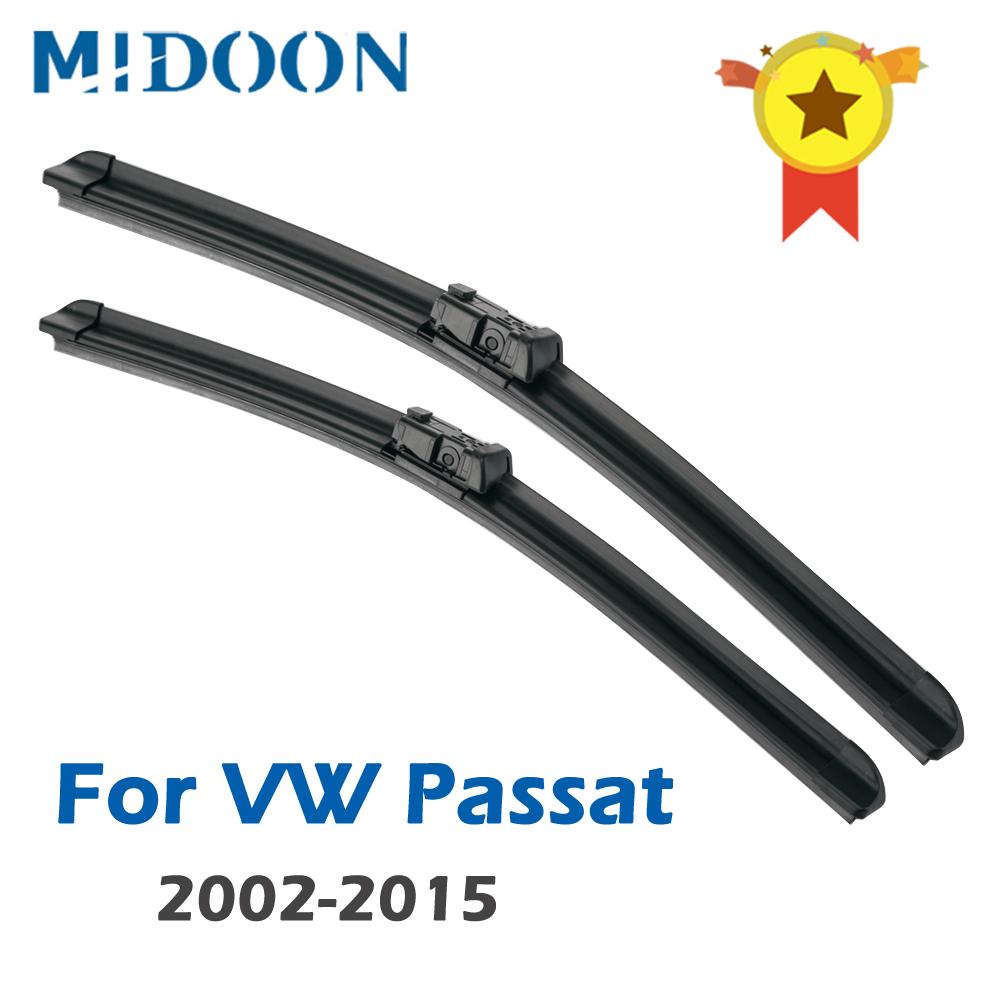 Щетки стеклоочистителя MIDOON для Volkswagen VW Passat B5 B6 B7, подходят для боковых штифтов/кнопок, модели с 2002 по 2015 год