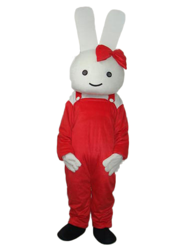 Desain Modis Merah Keseluruhan Kostum Maskot Kelinci Gaun Indah Pesta Ulang Tahun Dewasa Pakaian Cosplay Halloween Natal