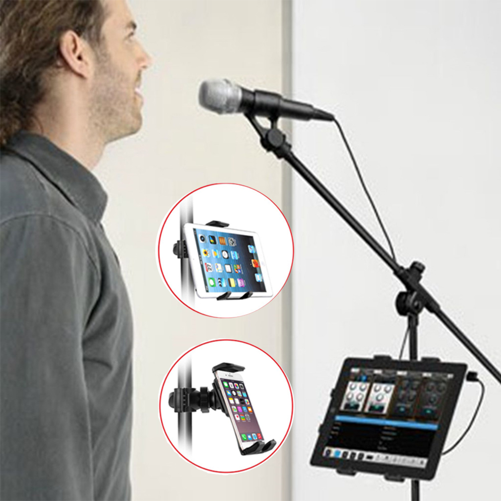 Suporte para tablet e telefone para microfone, suporte de plástico ABC para Apple Ipad para Iphone 4.5-12.9 '', banco traseiro do carro ereader