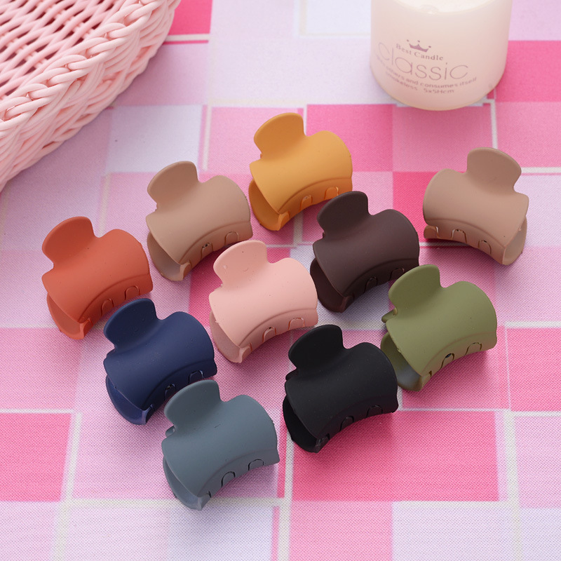 1 STKS Nieuwe Leuke kleine effen kleur geometrische Acryl Haarspelden Haar Clip Krab Voor Vrouwen Meisje Klem Haar Accessorie Hoofddeksels