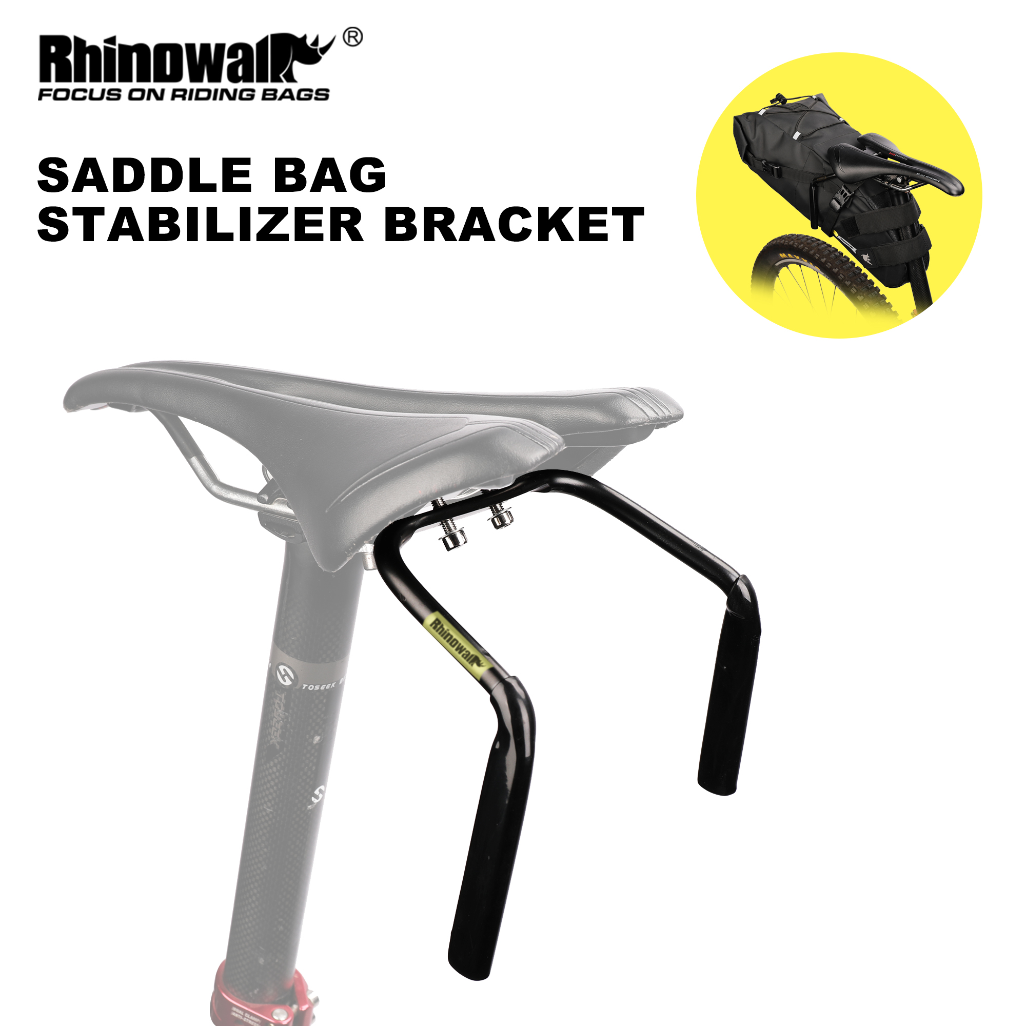 Bal inowalk-Sac de dégager de vélo avec coussinets en caoutchouc, cadre de support, stabilisateur de montage T1, sac de vélo, accessoires de vélo, 5L-13L