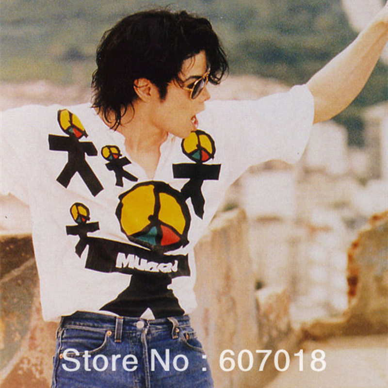 Camiseta retrô MJ Brasil, Antiguerra, Michael Jackson, Liberdade, 100% algodão, Rara