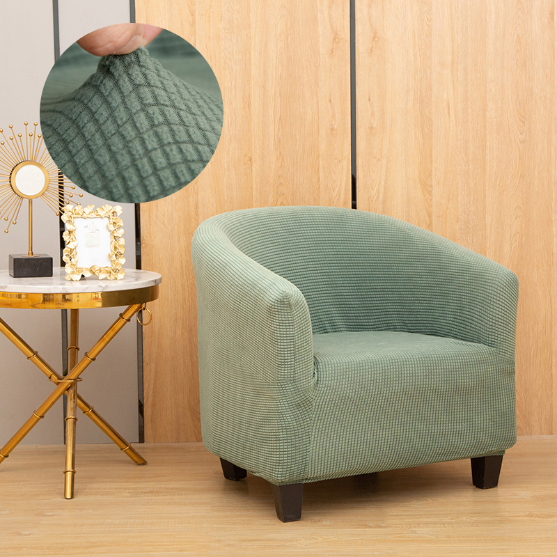 Funda de felpa Jacquard para silla de Club, protector de piel para sofá pequeño, asiento individual, fundas para silla de brazo para cafetería y restaurante