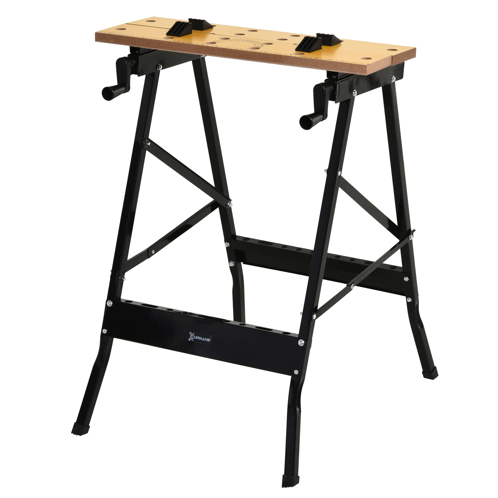 DURHAND Mesa de Trabajo Plegable Multiusos con Abrazadera Hierro MDF