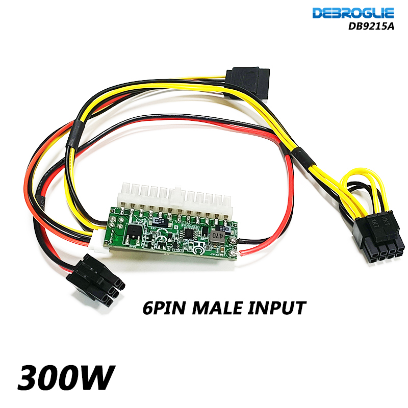 PCI-E Input 6pin Male-ATX-300W 24pin Power Supply Modul Beralih Pico PSU Mobil Auto Mini ITX Tinggi DC-ATX Modul Daya ITX Z1