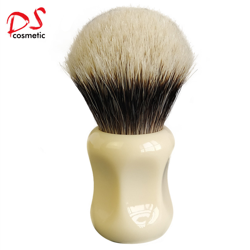 Dscosmetic 26mm Manchurian two band badger hair shaving brush with Ivory resin handle