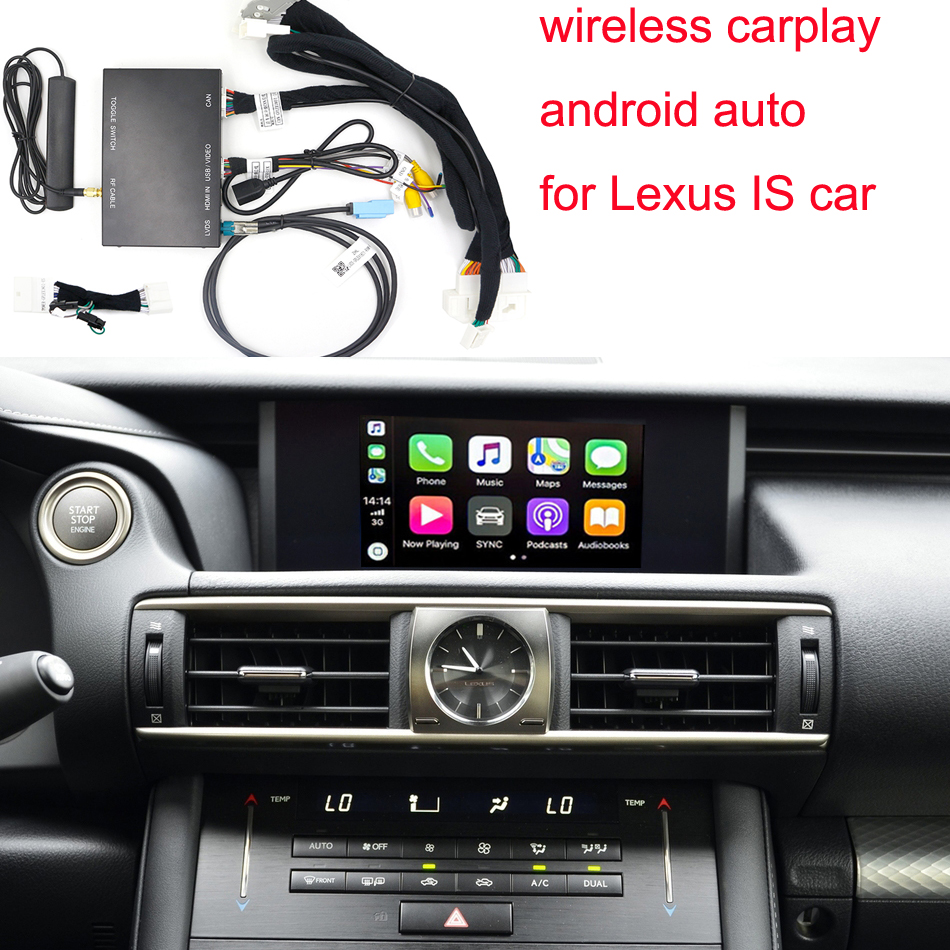 Carplay беспроводной для Lexus IS300 IS350 IS200t 2014-2020 Android Auto Airplay AutoLink Car Play интерфейс