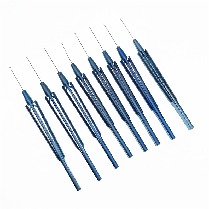 Pinzas de capsulorrexis de titanio, pinzas oftálmicas 23G/25G, microinstrumentos oftálmicos intraoculares Virtreo-retinal