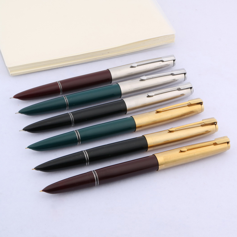 Mewah Merek Hero 616 329-A Fountain Pen Hitam Hijau Stainless Steel Baik Nib 0.38Mm Peralatan Kantor Sekolah Tinta Pulpen